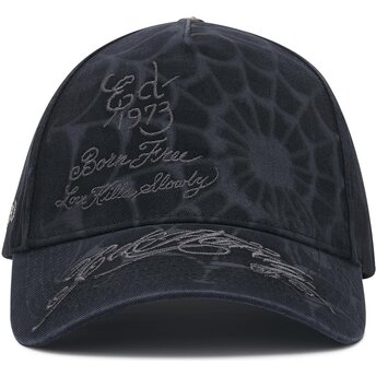 Mützen gebogen schwarz snapback Spiderweb von Ed Hardy