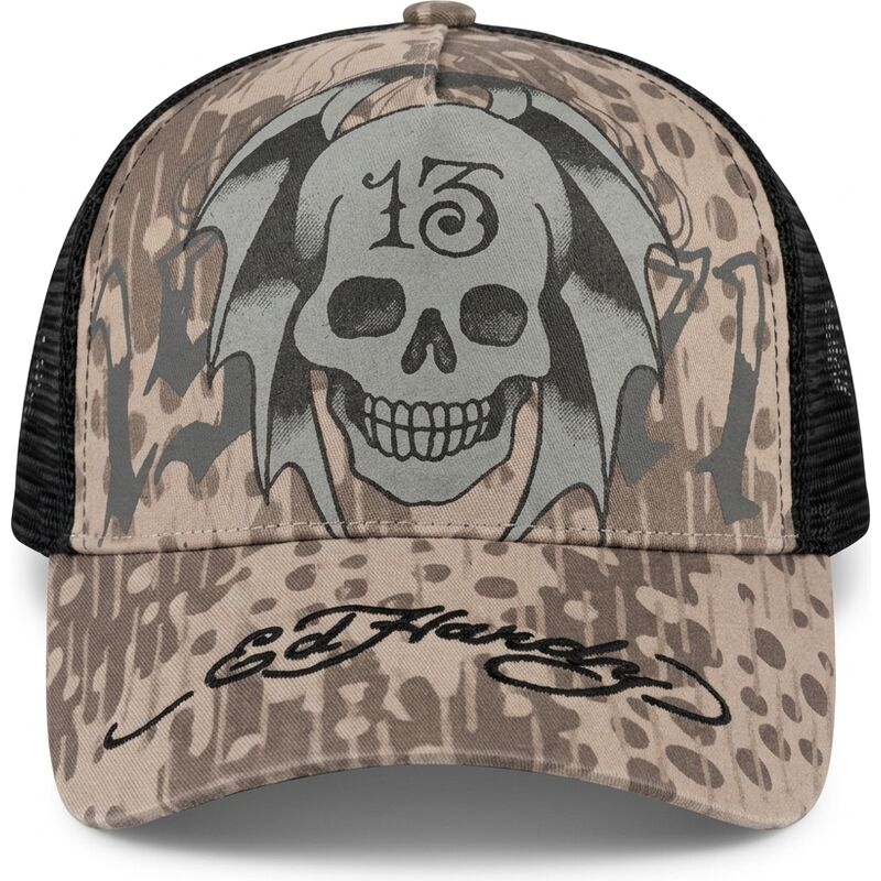 mutzen-gebogen-grau-snapback-13-skull-von-ed-hardy mutzen-gebogen-grau-snapback-13-skull-von-ed-hardy