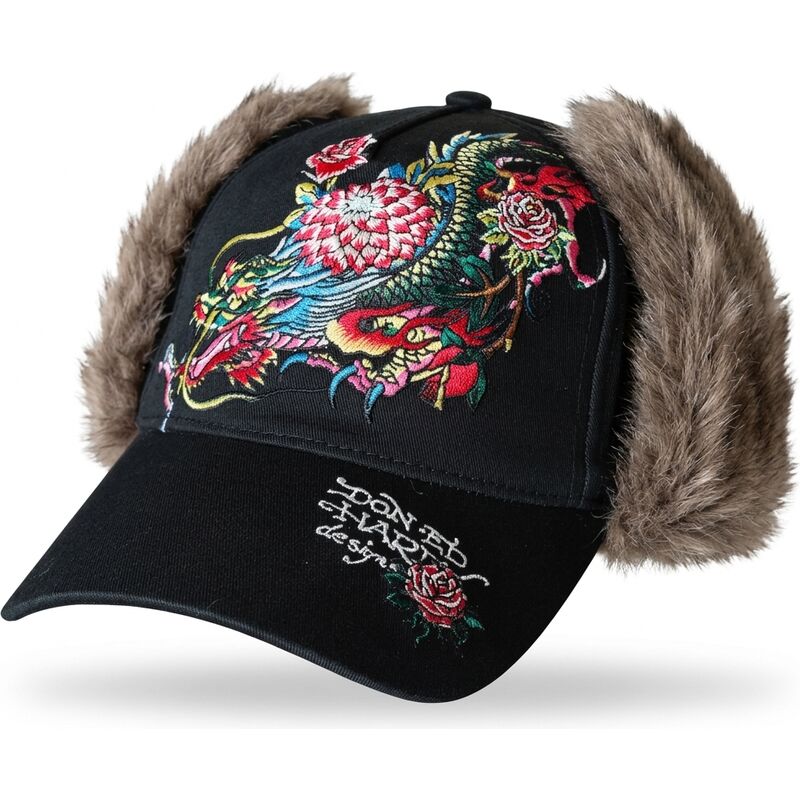 mutzen-gebogen-schwarz-angepasst-crawling-trapper-von-ed-hardy