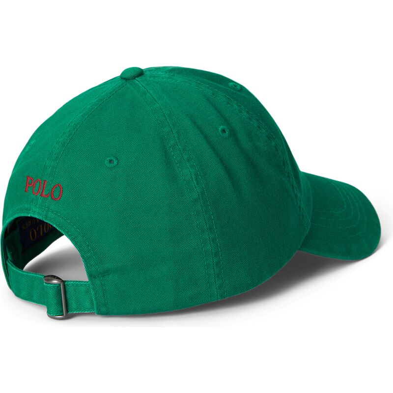casquette-courbee-verte-ajustable-avec-logo-rouge-cotton-chino-classic-sport-polo-ralph-lauren