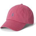 casquette-courbee-rose-ajustable-avec-logo-grise-cotton-chino-classic-sport-polo-ralph-lauren