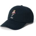 casquette-courbee-noire-ajustable-woven-polo-bear-polo-ralph-lauren