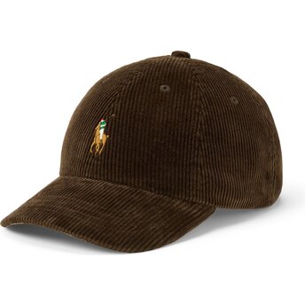 Mützen gebogen braun verstellbares band Corduroy von Polo Ralph Lauren
