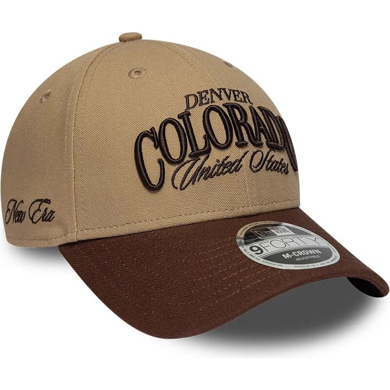 casquette-courbee-marron-ajustable-9forty-m-crown-wordmark-denver-colorado-new-era