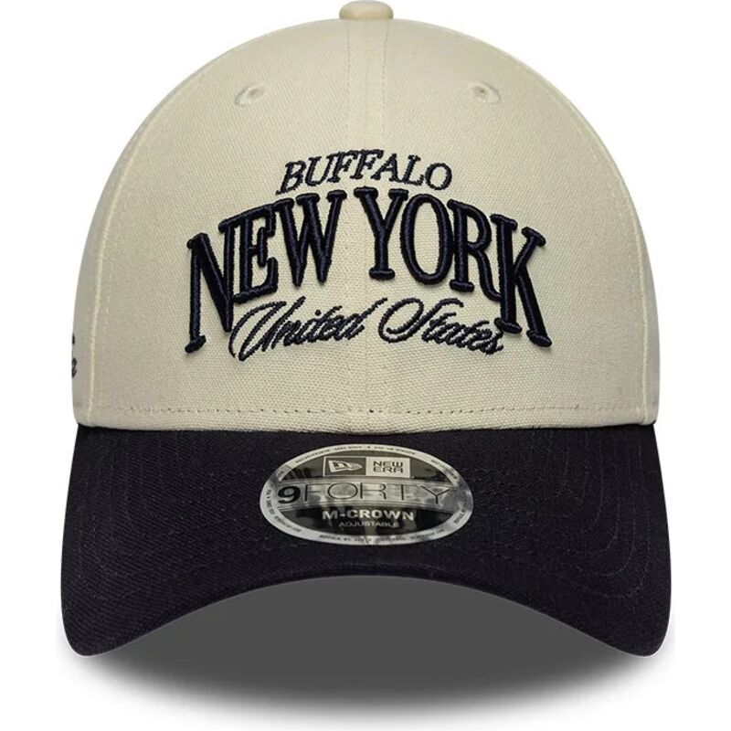 mutzen-gebogen-beige-verstellbares-band-9forty-m-crown-wordmark-der-buffalo-new-york-von-new-era