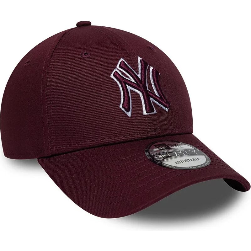 mutzen-gebogen-rot-verstellbares-band-9forty-team-outline-der-new-york-yankees-mlb-von-new-era