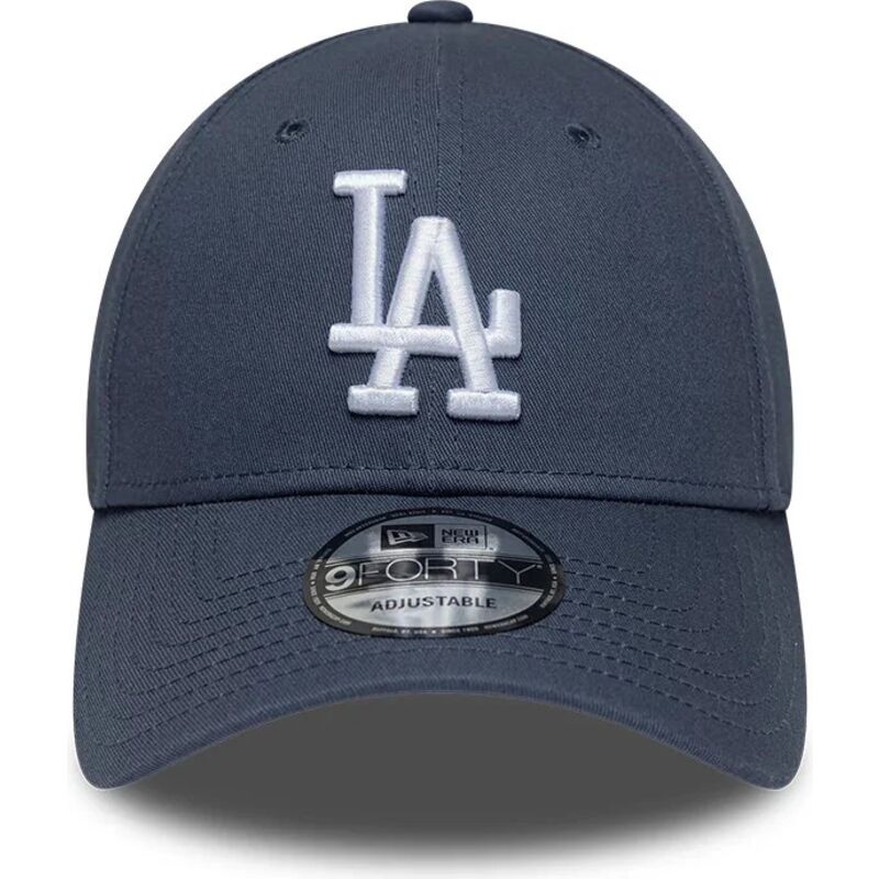 mutzen-gebogen-grau-verstellbares-band-9forty-league-essential-der-los-angeles-dodgers-mlb-von-new-era