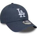 casquette-courbee-grise-ajustable-9forty-league-essential-los-angeles-dodgers-mlb-new-era