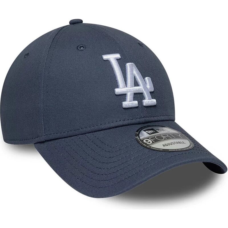 mutzen-gebogen-grau-verstellbares-band-9forty-league-essential-der-los-angeles-dodgers-mlb-von-new-era
