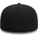 schwarze-enganliegende-flatcap-mit-schwarzem-logo-59fifty-league-essential-der-los-angeles-dodgers-mlb-von-new-era