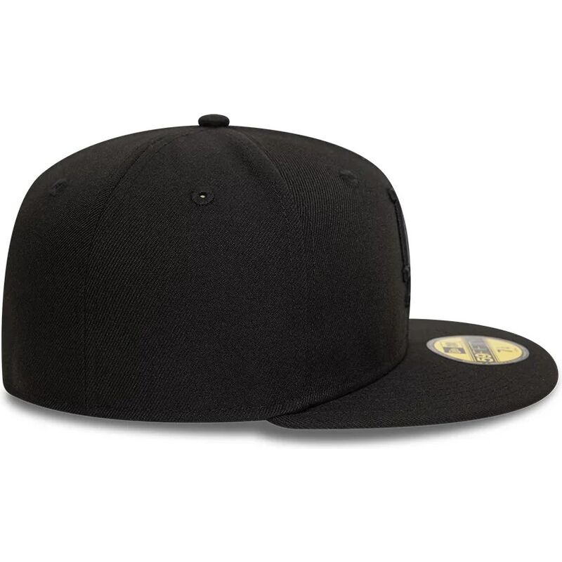 casquette-plate-noire-ajustee-avec-logo-noir-59fifty-league-essential-los-angeles-dodgers-mlb-new-era