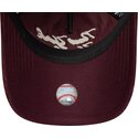 casquette-courbee-grenat-ajustable-9twenty-a-frame-cord-script-new-york-yankees-mlb-new-era