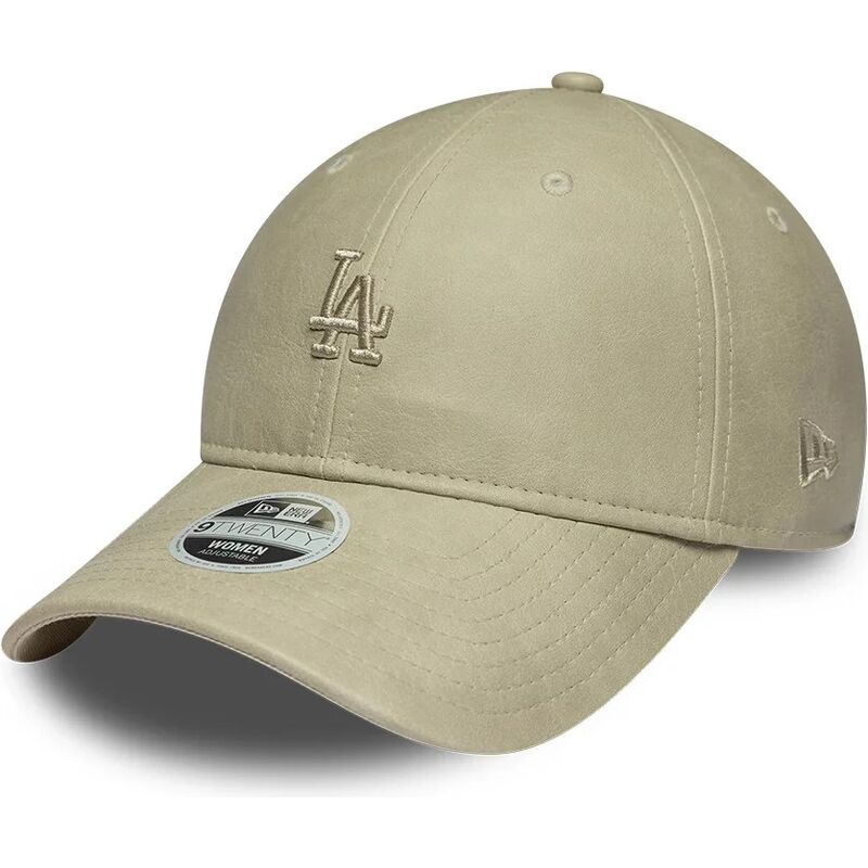 mutzen-gebogen-beige-verstellbares-band-9twenty-washed-pu-der-los-angeles-dodgers-mlb-von-new-era