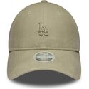 mutzen-gebogen-beige-verstellbares-band-9twenty-washed-pu-der-los-angeles-dodgers-mlb-von-new-era