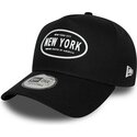 mutzen-gebogen-schwarz-snapback-9forty-e-frame-rubber-der-new-york-von-new-era