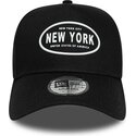 casquette-courbee-noire-snapback-e-frame-rubber-logo-new-york-new-era