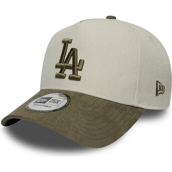 Mützen gebogen grün snapback 9FORTY E Frame Suede Visor der Los Angeles Dodgers MLB von New Era