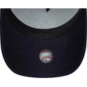 mutzen-gebogen-grun-snapback-9forty-e-frame-suede-visor-der-new-york-yankees-mlb-von-new-era