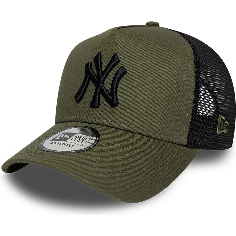 casquette-trucker-verte-et-noire-avec-logo-noir-a-frame-league-essential-new-york-yankees-mlb-new-era casquette-trucker-verte-et-noire-avec-logo-noir-a-frame-league-essential-new-york-yankees-mlb-new-era