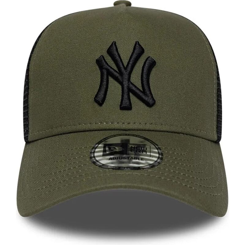 casquette-trucker-verte-et-noire-avec-logo-noir-a-frame-league-essential-new-york-yankees-mlb-new-era casquette-trucker-verte-et-noire-avec-logo-noir-a-frame-league-essential-new-york-yankees-mlb-new-era