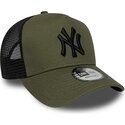 mutzen-gebogen-grun-snapback-a-frame-league-essential-der-new-york-yankees-mlb-von-new-era
