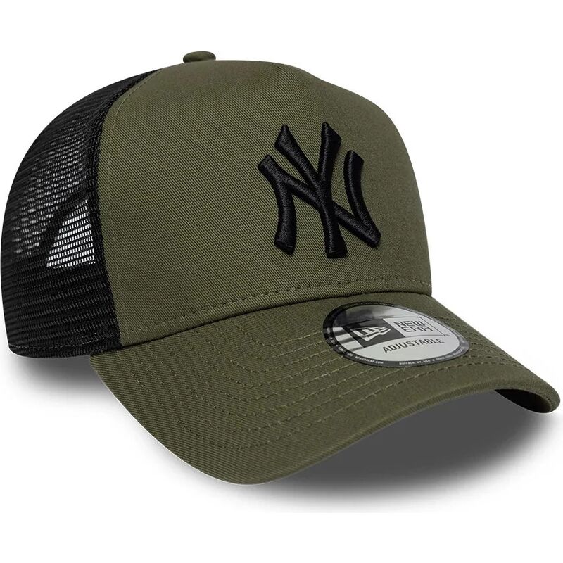 casquette-trucker-verte-et-noire-avec-logo-noir-a-frame-league-essential-new-york-yankees-mlb-new-era casquette-trucker-verte-et-noire-avec-logo-noir-a-frame-league-essential-new-york-yankees-mlb-new-era