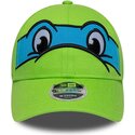 mutzen-gebogen-grun-snapback-fur-kinder-9forty-m-crown-face-der-leonardo-tortugas-ninja-von-new-era