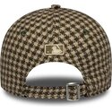 mutzen-gebogen-grun-verstellbares-band-9forty-m-crown-houndstooth-der-los-angeles-dodgers-mlb-von-new-era