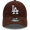 mutzen-gebogen-braun-snapback-9forty-entry-cord-der-los-angeles-dodgers-mlb-von-new-era