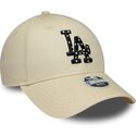 mutzen-gebogen-beige-verstellbares-band-9forty-infill-der-los-angeles-dodgers-mlb-von-new-era