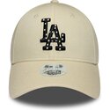 mutzen-gebogen-beige-verstellbares-band-9forty-infill-der-los-angeles-dodgers-mlb-von-new-era