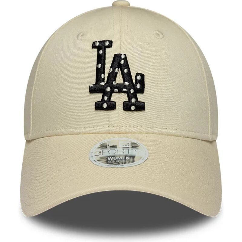 mutzen-gebogen-beige-verstellbares-band-9forty-infill-der-los-angeles-dodgers-mlb-von-new-era