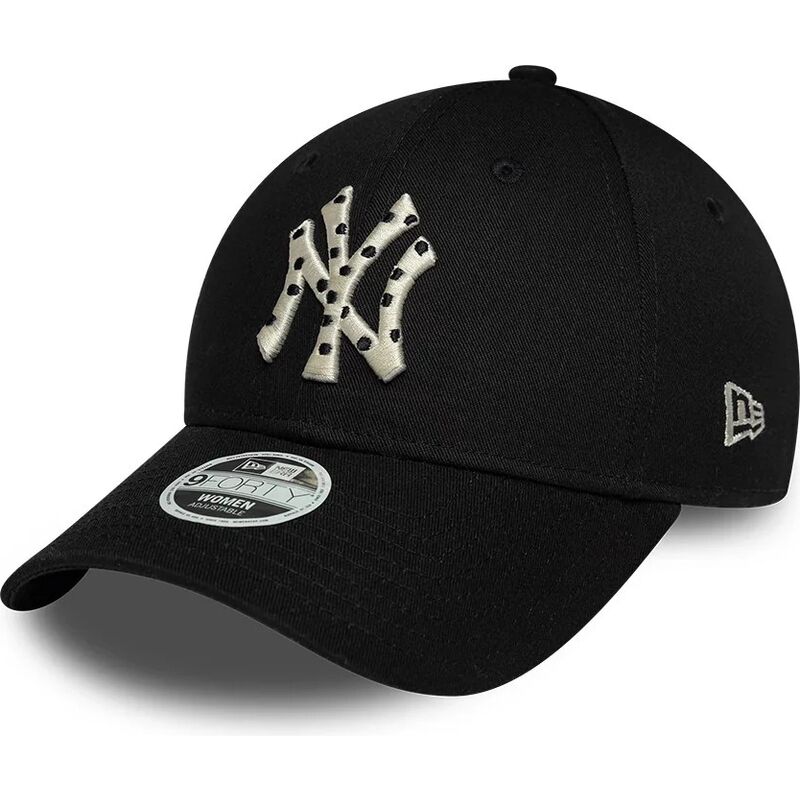 casquette-courbee-noire-ajustable-pour-femme-avec-logo-beige-9forty-infill-new-york-yankees-mlb-new-era
