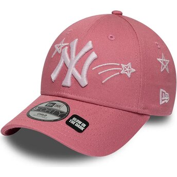 Mützen gebogen rosa verstellbares band für Kinder 9FORTY Space der New York Yankees MLB von New Era