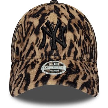 Casquette courbée léopard ajustable pour femme 9FORTY Ocelot Print New York Yankees MLB New Era