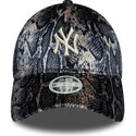 mutzen-gebogen-mehrfarbig-verstellbares-band-9forty-snake-print-der-new-york-yankees-mlb-von-new-era