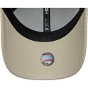 casquette-courbee-beige-ajustable-avec-logo-beige-9forty-pu-weave-new-york-yankees-mlb-new-era