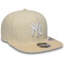 casquette-plate-beige-snapback-9fifty-cord-visor-new-york-yankees-mlb-new-era