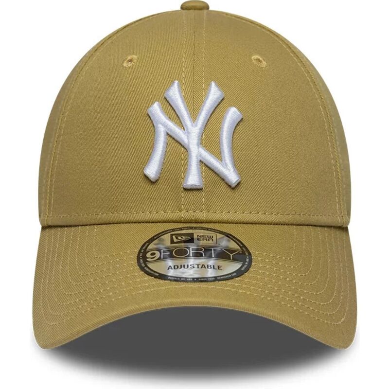 mutzen-gebogen-khaki-verstellbares-band-9forty-league-essential-der-new-york-yankees-mlb-von-new-era