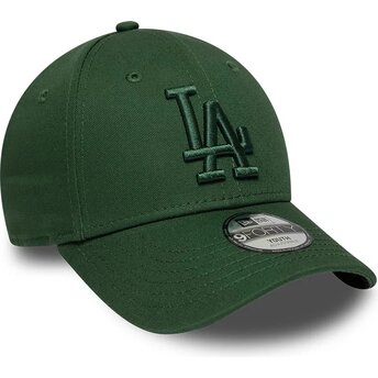 Mützen gebogen grün verstellbares band für Kinder 9FORTY League Essential der Los Angeles Dodgers MLB von New Era
