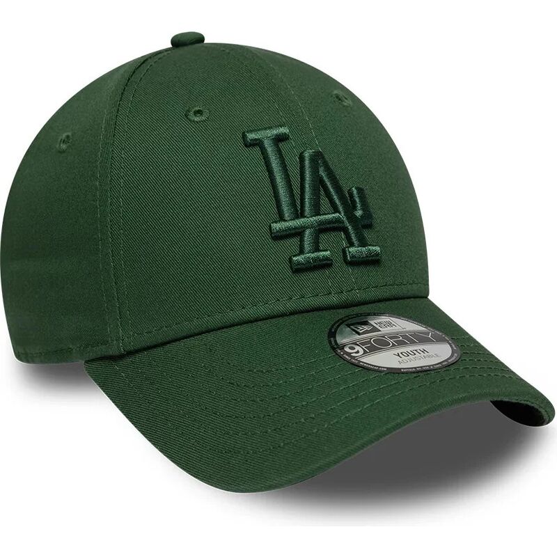 mutzen-gebogen-grun-verstellbares-band-fur-kinder-9forty-league-essential-der-los-angeles-dodgers-mlb-von-new-era