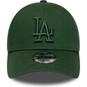 casquette-courbee-verte-fonce-ajustable-pour-enfant-avec-logo-vert-9forty-league-essential-los-angeles-dodgers-mlb-new-era