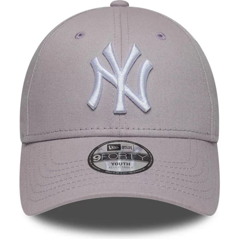 mutzen-gebogen-violett-verstellbares-band-fur-kinder-9forty-league-essential-der-new-york-yankees-mlb-von-new-era