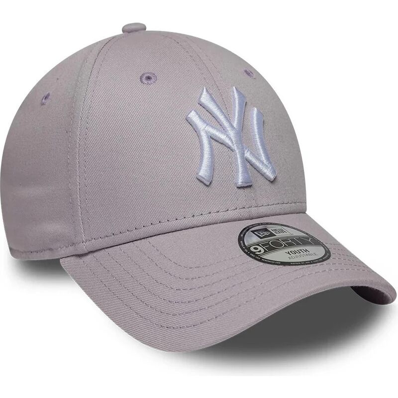 mutzen-gebogen-violett-verstellbares-band-fur-kinder-9forty-league-essential-der-new-york-yankees-mlb-von-new-era