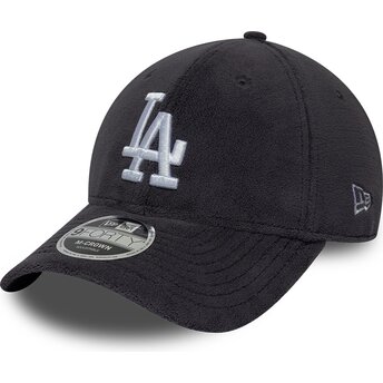 Mützen gebogen grau snapback 9FORTY M-Crown Fleece der Los Angeles Dodgers MLB von New Era