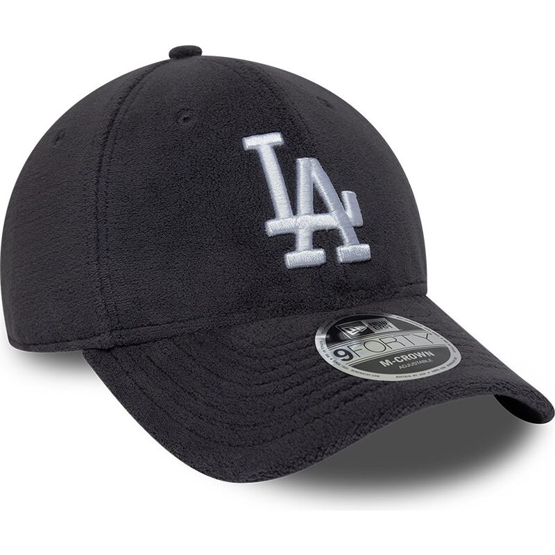 casquette-courbee-grise-snapback-9forty-m-crown-fleece-los-angeles-dodgers-mlb-new-era