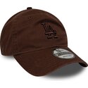 casquette-courbee-marron-ajustable-avec-logo-marron-9twenty-washed-midi-logo-los-angeles-dodgers-mlb-new-era