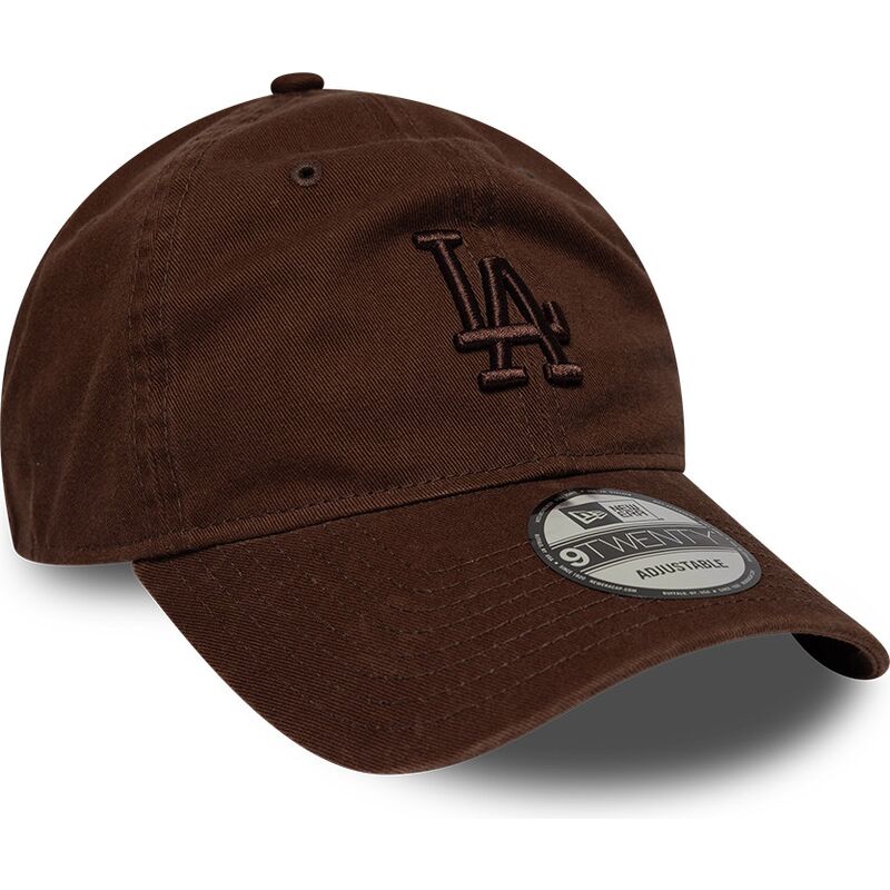 casquette-courbee-marron-ajustable-avec-logo-marron-9twenty-washed-midi-logo-los-angeles-dodgers-mlb-new-era