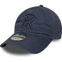 casquette-courbee-bleue-ajustable-avec-logo-bleu-9twenty-washed-midi-logo-new-york-yankees-mlb-new-era
