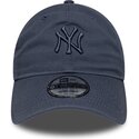 casquette-courbee-bleue-ajustable-avec-logo-bleu-9twenty-washed-midi-logo-new-york-yankees-mlb-new-era